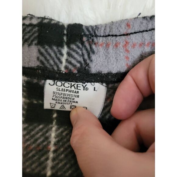 Jockey Sz L Unisex Warm and Cozy Plaid Pajama Bottoms Short - Picture 3 of 5